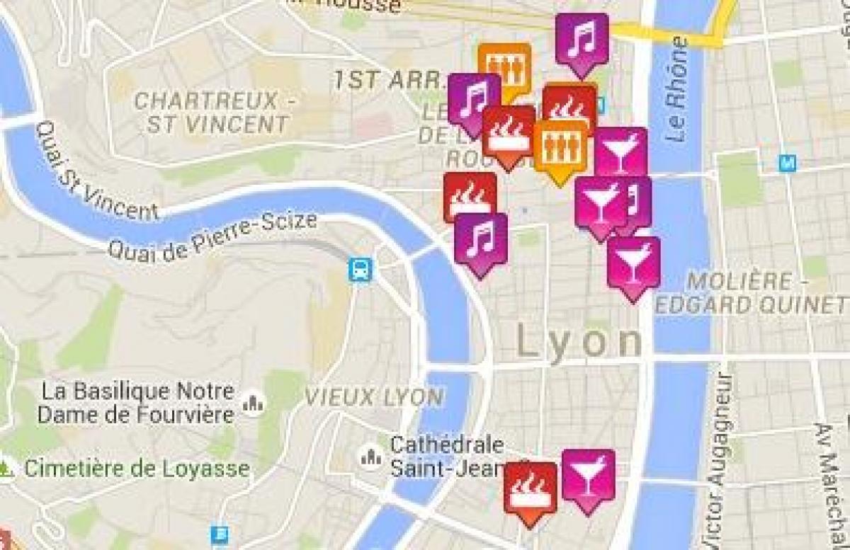 kaart van homo-Lyon