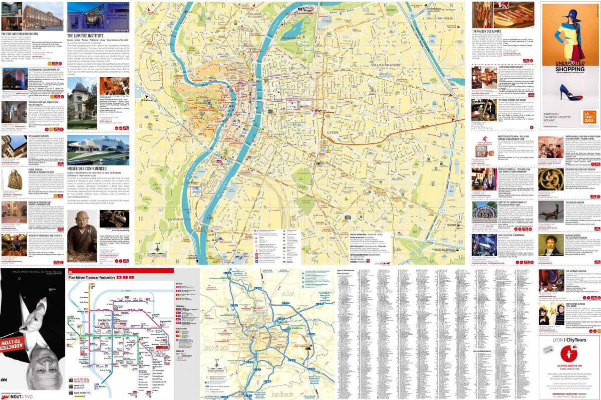 Lyon frankrijk toeristische kaart