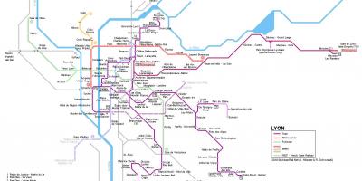 Lyon spoor kaart
