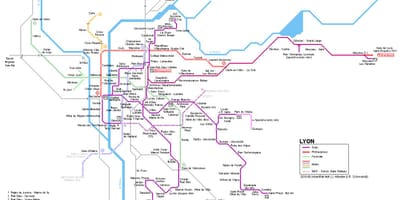 Kaart van rhône express Lyon